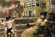 James Tissot Waiting for the Ferry oil
